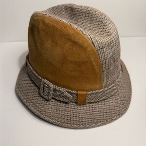 Churchill Tan and Cream Fedora Hat